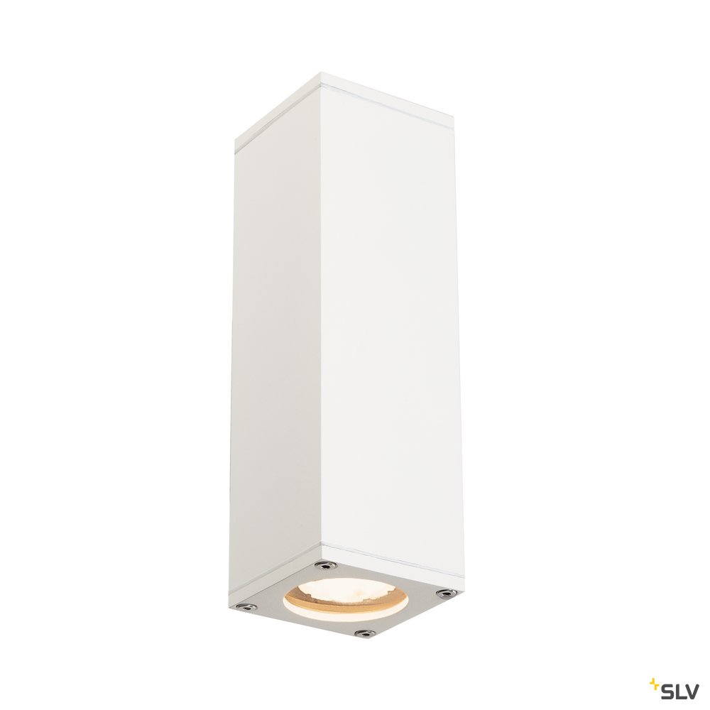 SLV THEO UP/DOWN OUT Wandleuchte, eckig, weiss, GU10, max. 2x35W