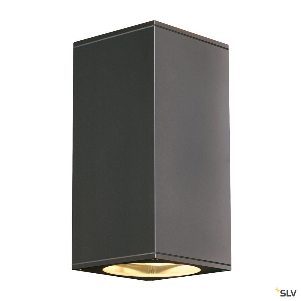 SLV BIG THEO UP/DOWN OUT Wand- leuchte, eckig, anthrazit, ES111, max. 2x75W