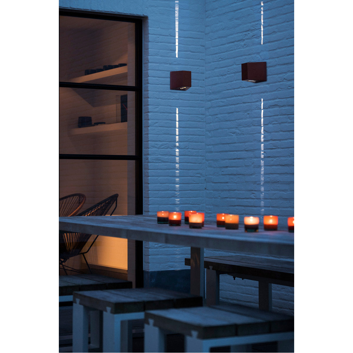 SLV OUT BEAM LED Wandleuchte, Beam up/down, rostfarben