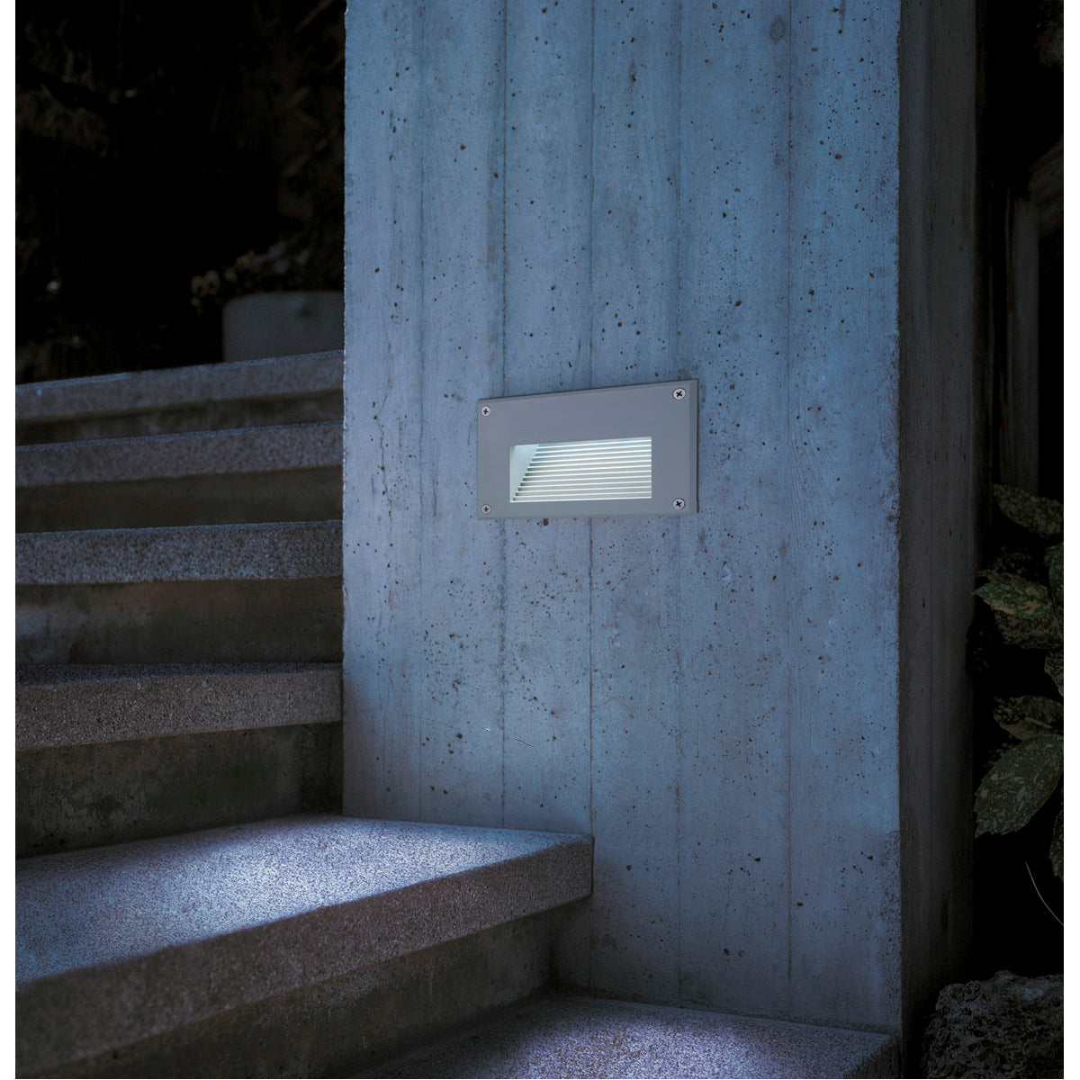 SLV BRICK LED DOWNUNDER Wandleuchte, rechteckig, silbergrau, weisse LED