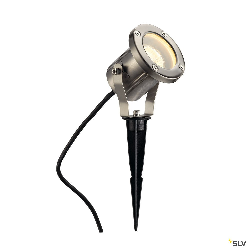 SLV NAUTILUS SPIKE EDELSTAHL, GU10, max. 35W, inkl. 1,5m Kabel und Stecker