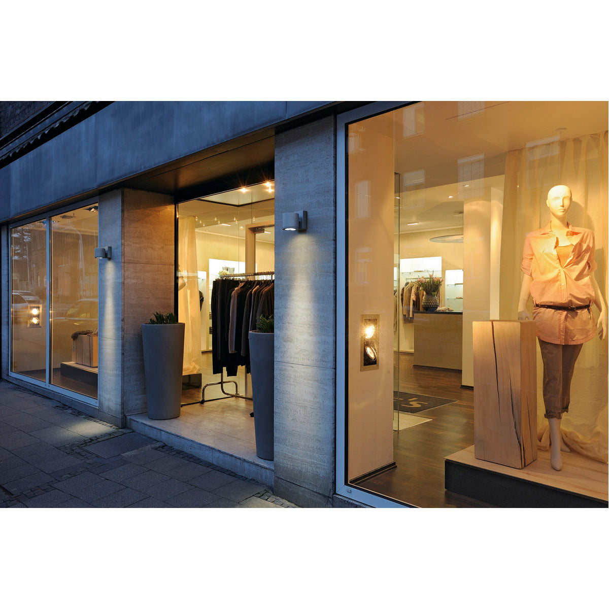 SLV SITRA 6x1W LED Wandleuchte, silbergrau, 3000K, IP44