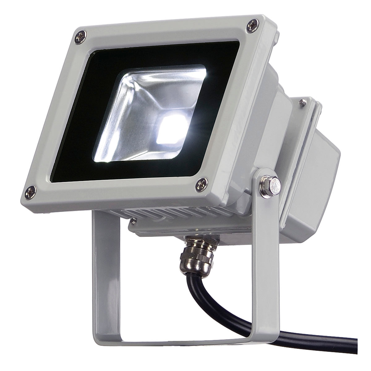 SLV LED OUTDOOR BEAM, silbergrau, 10W, weiss, 100°, IP65