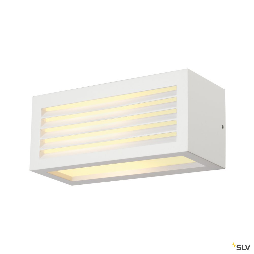 SLV BOX-L E27 Wandleuchte, eckig, weiss, E27, max. 18W