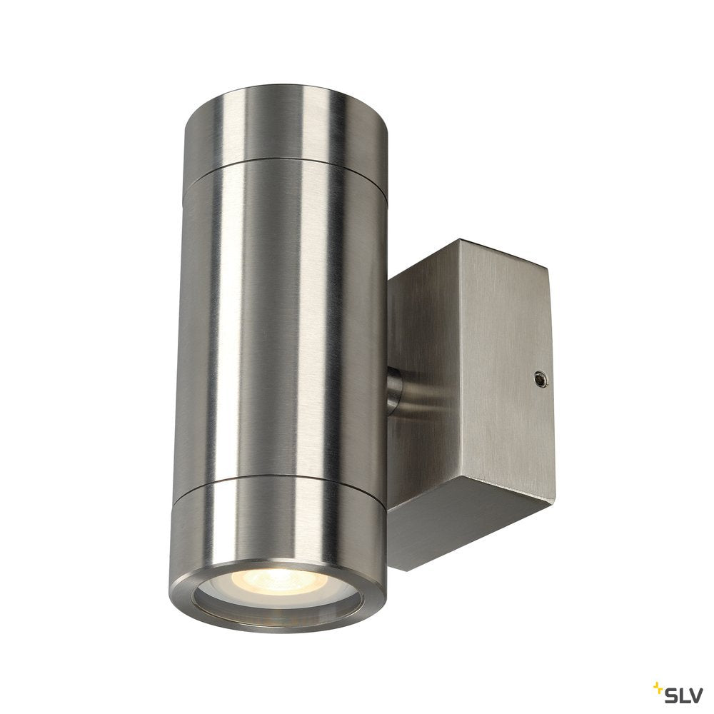 SLV ASTINA STEEL GU10 Wandleuchte, rund, Edelstahl 304