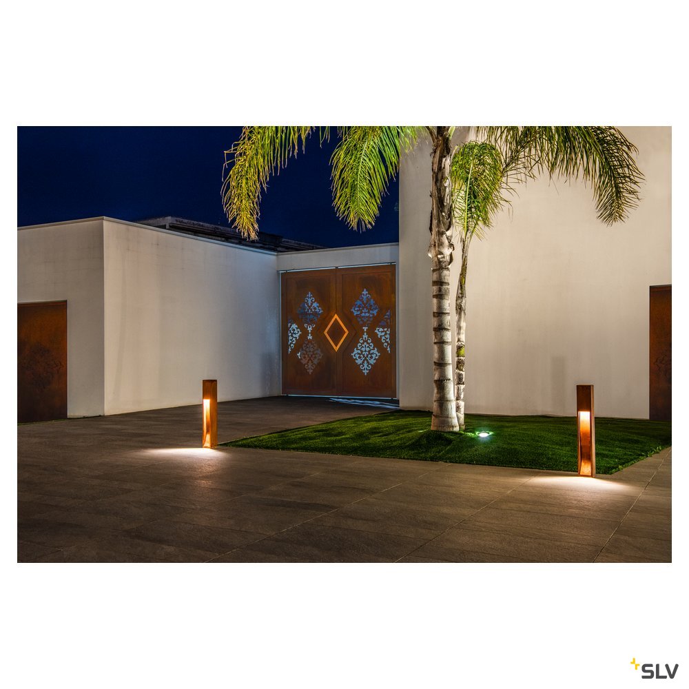 SLV RUSTY 80 LED SLOT Aussenleuchte, eisen gerostet, LED 3000K