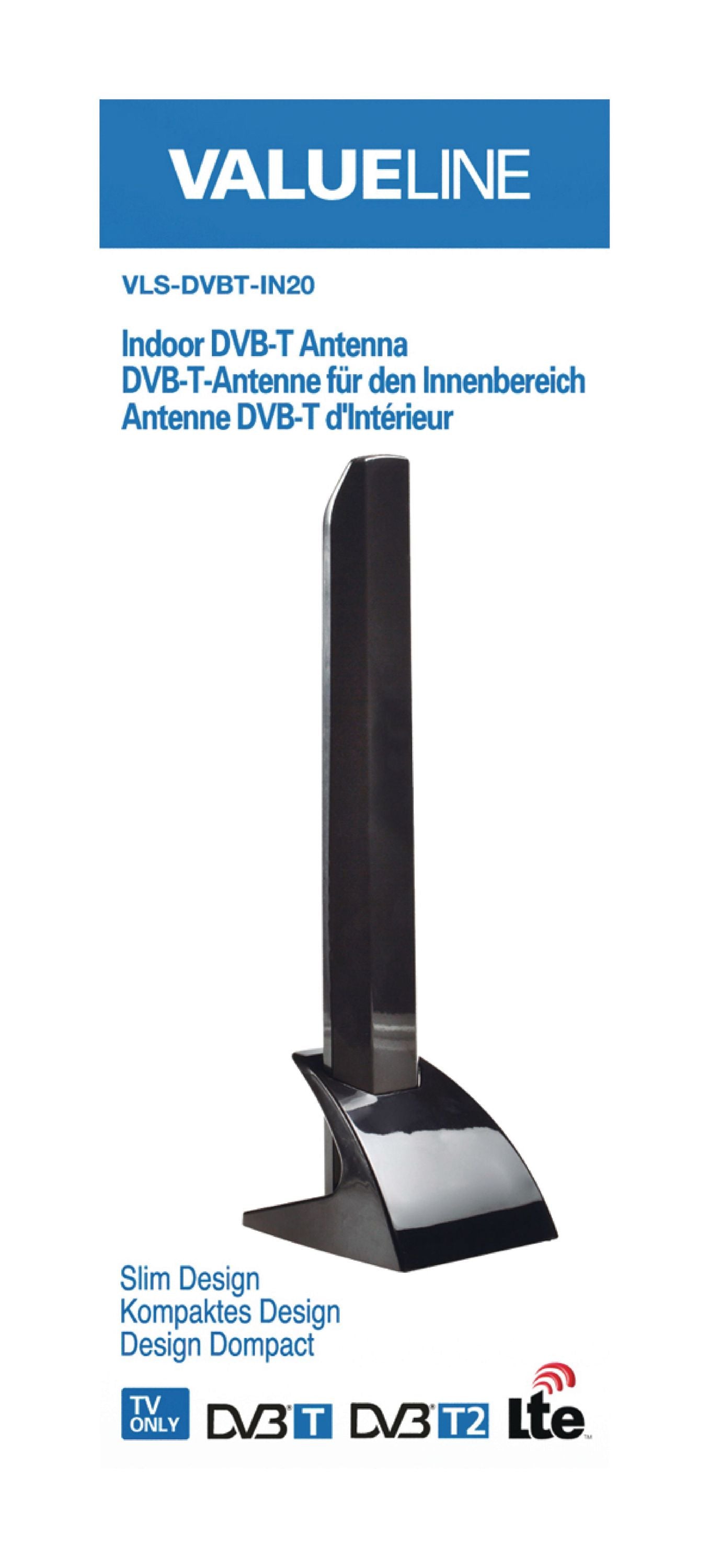 Valueline Innen DVB-T/T2 - DAB+ Antenne 15 dB VHF / UHF