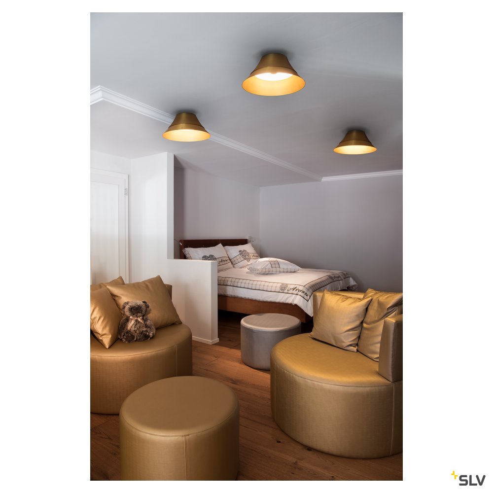 SLV BATO 45 CW, LED Indoor Deckenaufbauleuchte,, messing, LED, 2500K