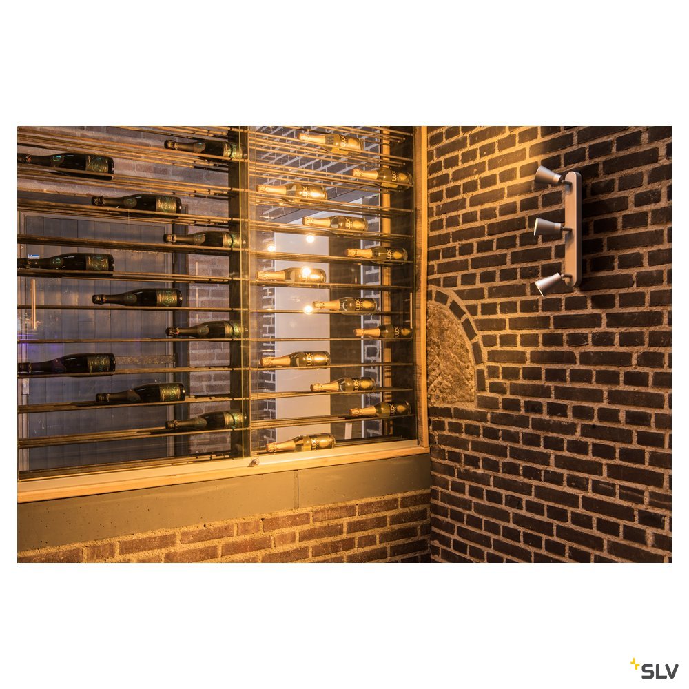 SLV AVO CW Triple, Indoor Wand- und Deckenaufbauleuchte, QPAR51, silber, max. 50W