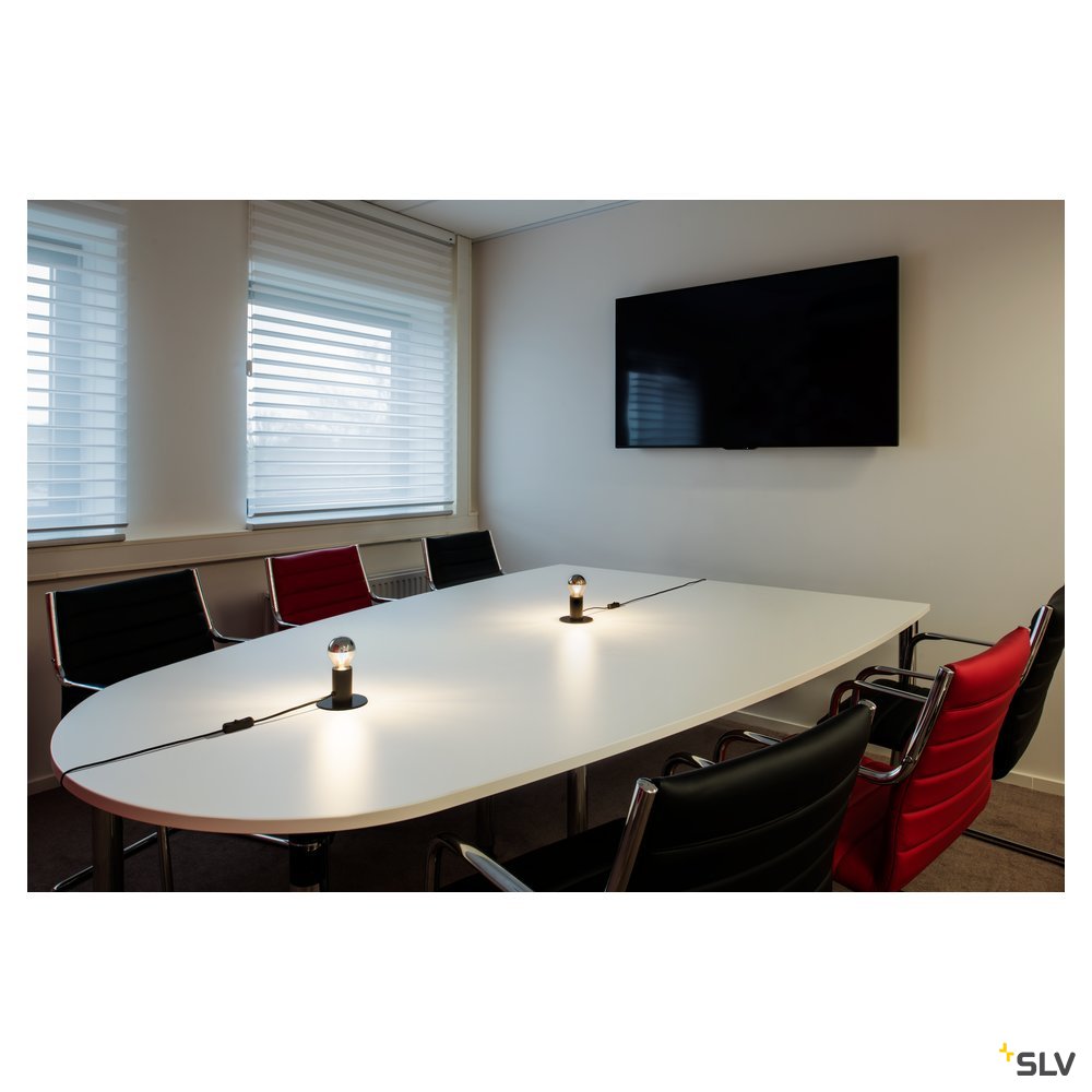 SLV FITU TL, Indoor Tischleuchte, schwarz, E27, max. 10W
