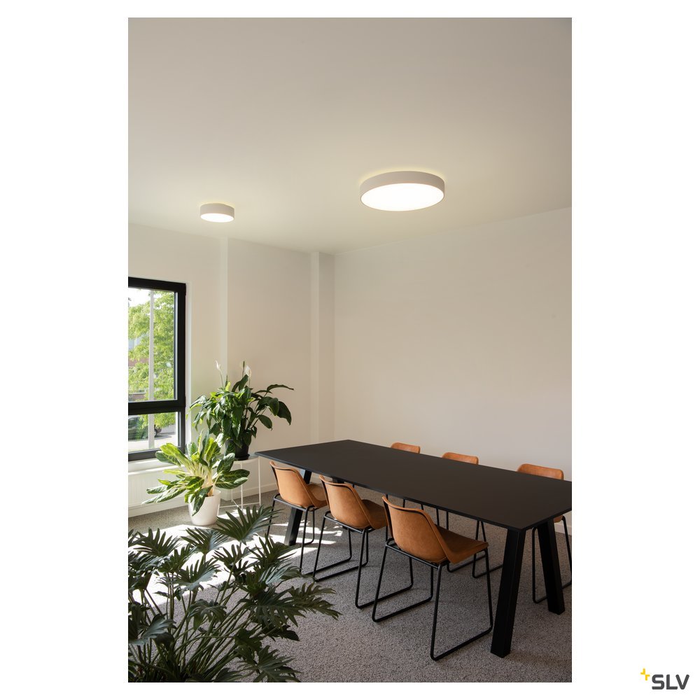 SLV MEDO 30 CW, CORONA, LED Indoor Wand- und Deckenaufbauleuchte, TRIAC, weiß, 3000/4000K
