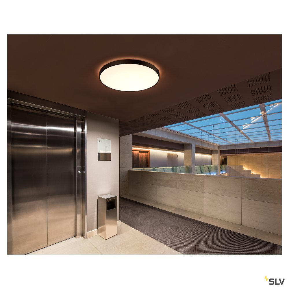 SLV MEDO 90 CW CORONA, LED Indoor Wand- und Deckenaufbauleuchte DALI schwarz 3000/4000K