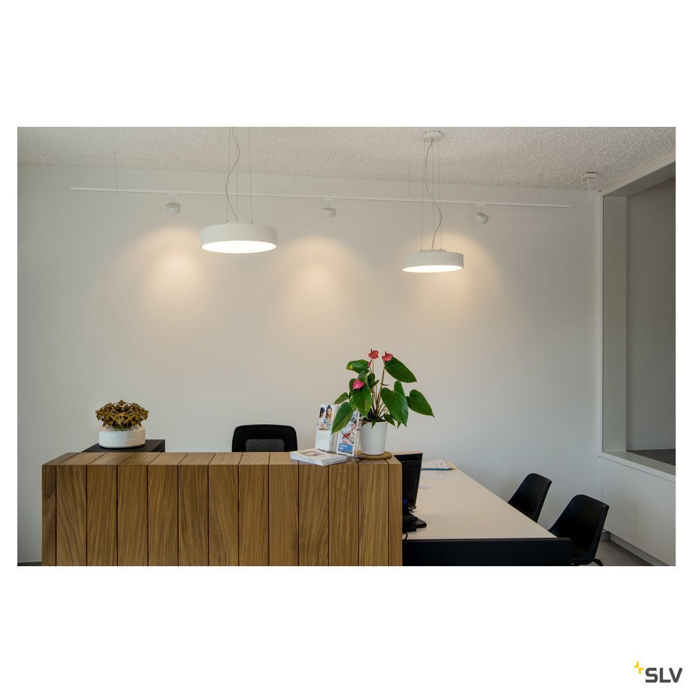 SLV MEDO 60 CW, CORONA, LED Indoor Wand- und Deckenaufbauleuchte, DALI, weiß, 3000/4000K