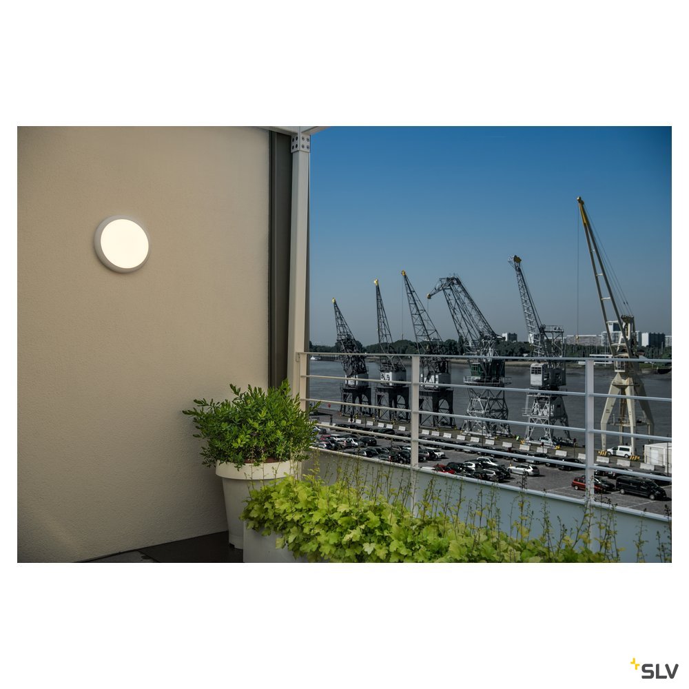 SLV RUBA 16 CW, LED Outdoor Wand- und Deckenaufbauleuchte, weiß, IP65, 3000/4000K