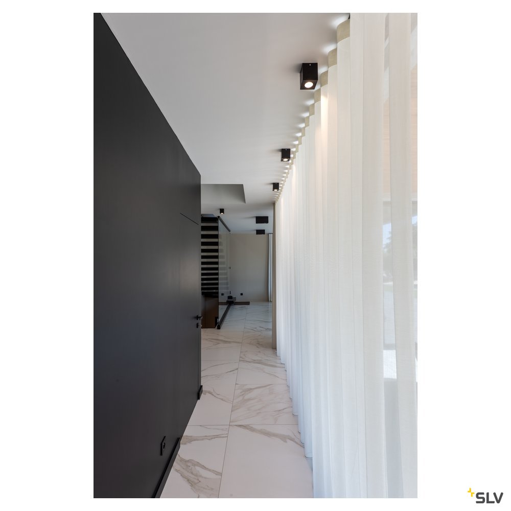 SLV TRILEDO CL, Indoor Deckenaufbauleuchte, QPAR51, schwarz, max 10W