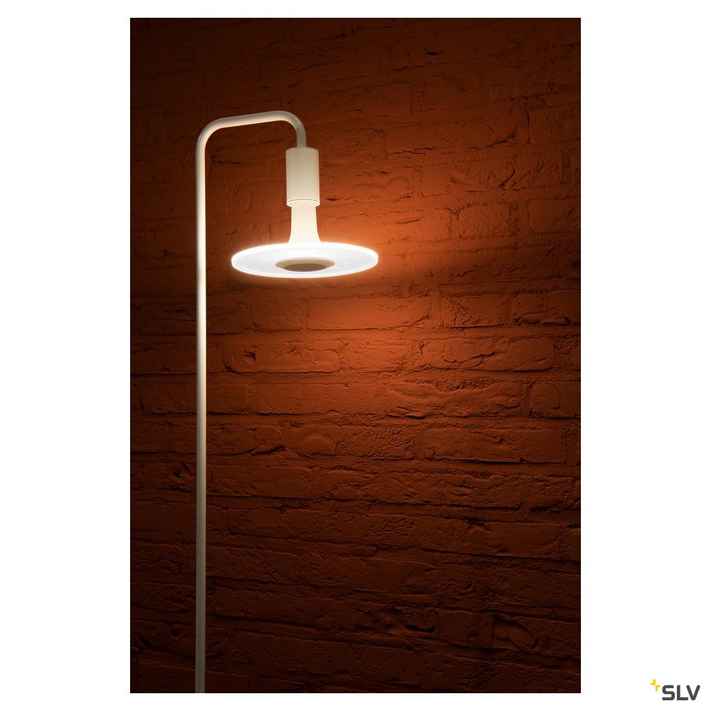 SLV LED DISK Leuchtmittel, E27, 2700K, 1000lm, 360°, dimmbar, Gehäuse weiß