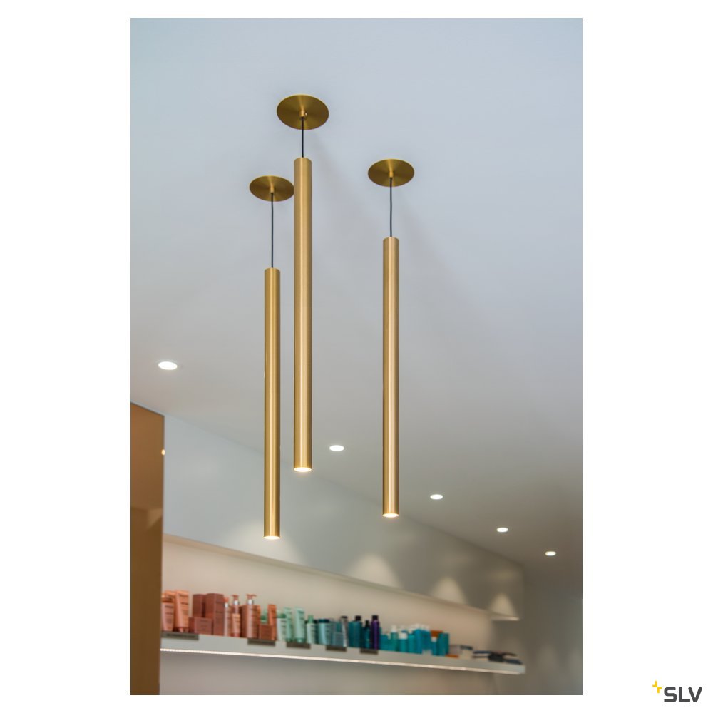 SLV HELIA 30 PD, LED Indoor Pendelleuchte, soft gold, 3000K, Einbauversion
