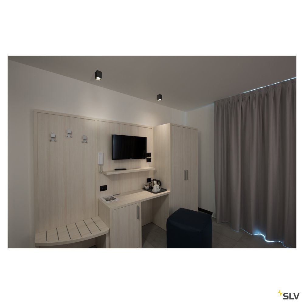 SLV ALTRA DICE CL, Indoor Wand- und Deckenaufbauleuchte, QPAR51, schwarz