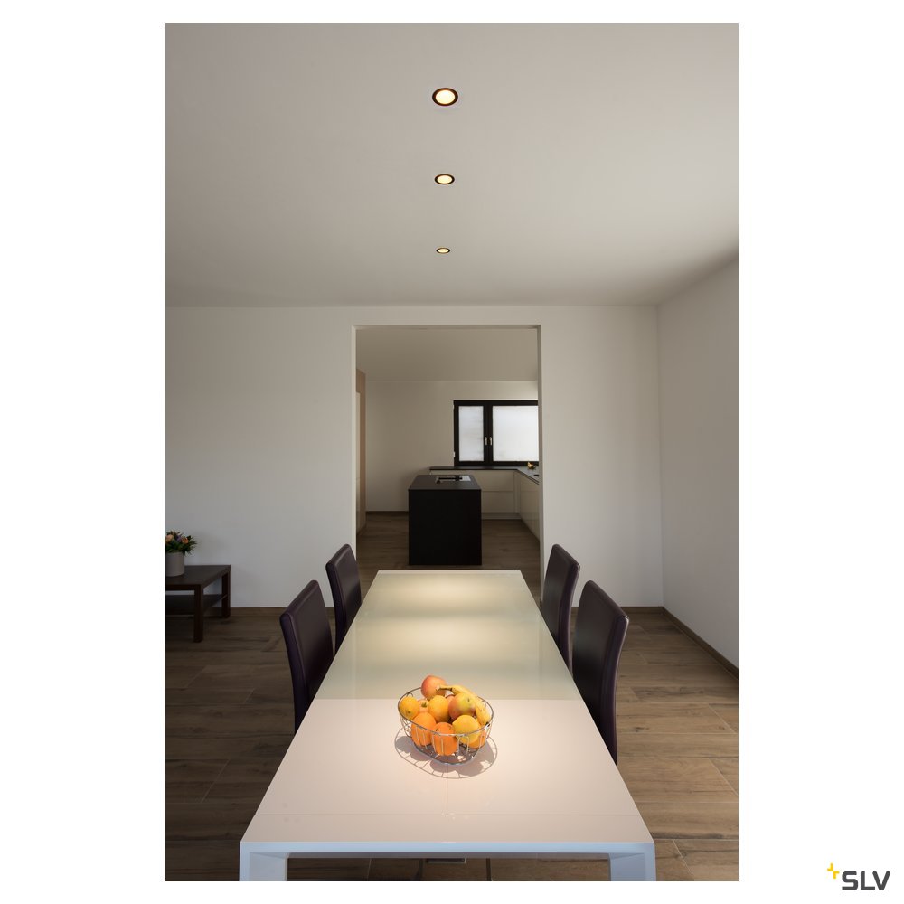 SLV HORN MAGNA LED Outdoor Deckeneinbauleuchte schwarz/gold 3000K 25°