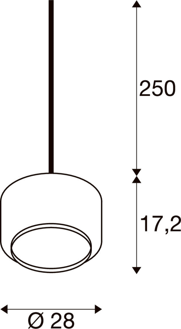 PANTILO 28, Indoor Pendelleuchte E27 chrom