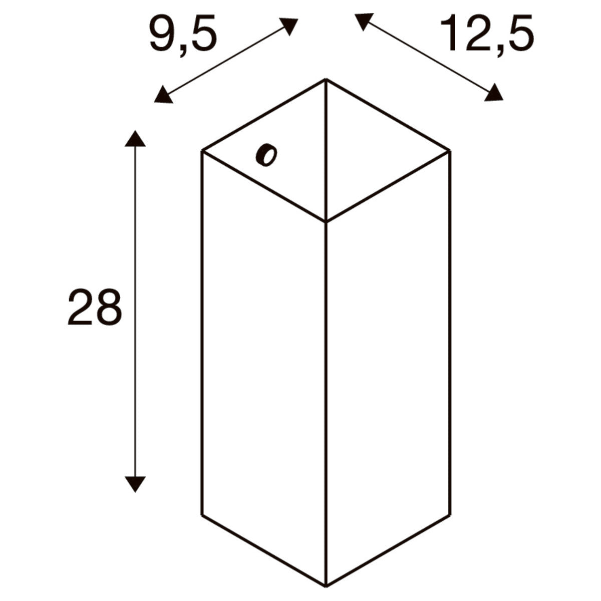 SLV QUADRASS Indoor Wandaufbauleuchte, E27, schwarz