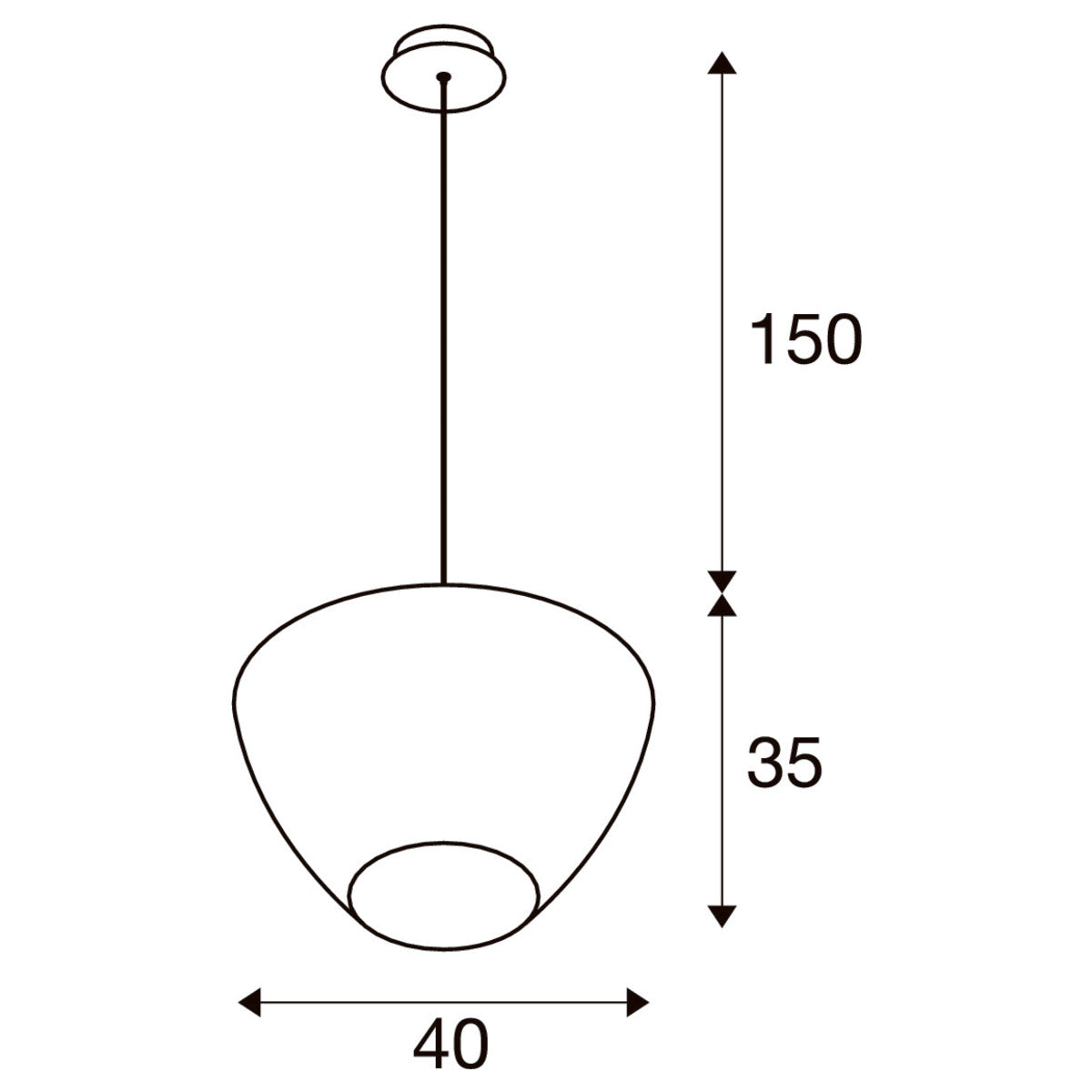 SLV PANTILO CONVEX 40 Indoor Pendelleuchte E27 chrom