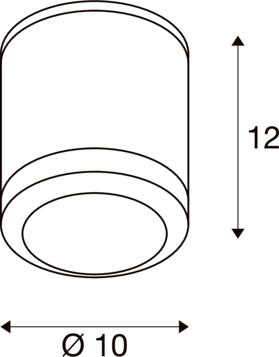 ENOLA OCULUS CL, Deckenaufbauleuchte anthrazit 11 W 1000/1100 lm 3000/4000 K CRI 90 100°