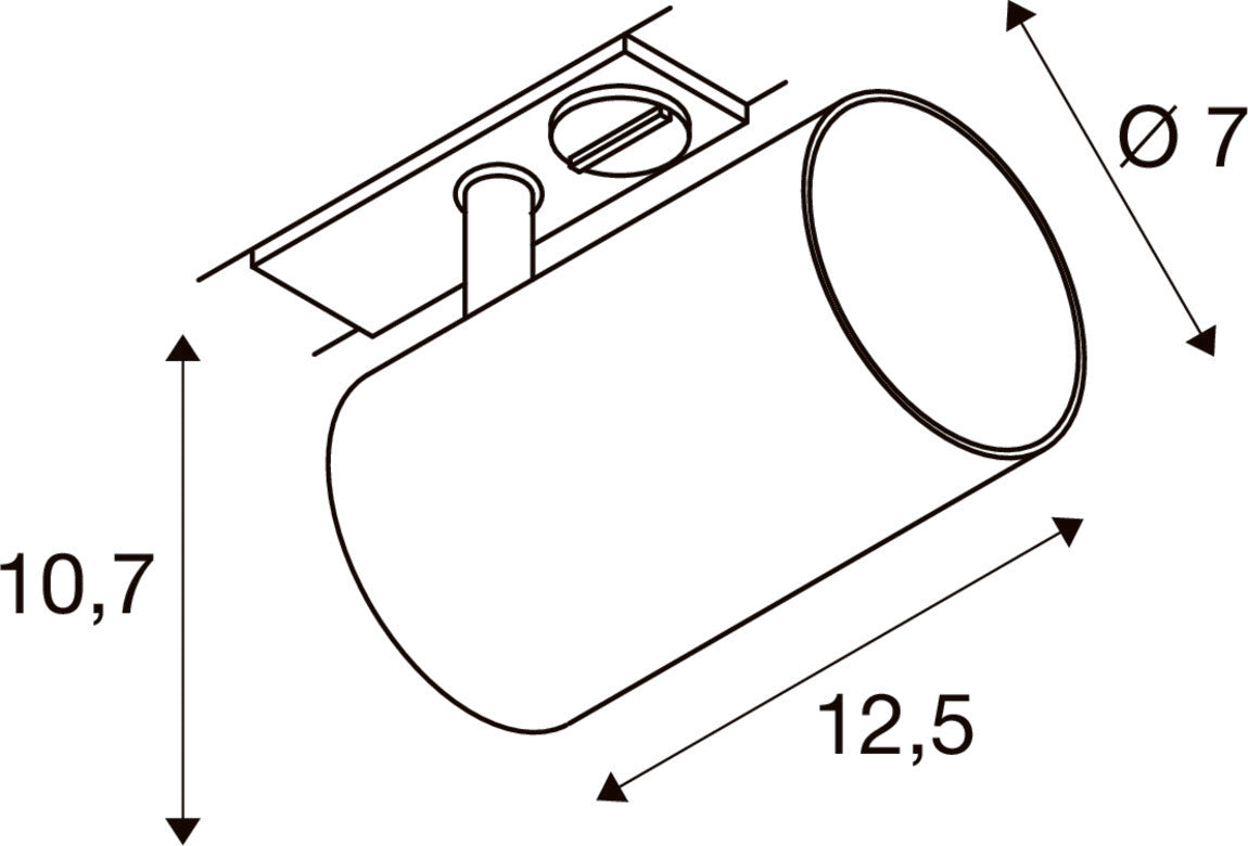 ASTO TUBE, 1 Phasen Spot, GU10, weiß