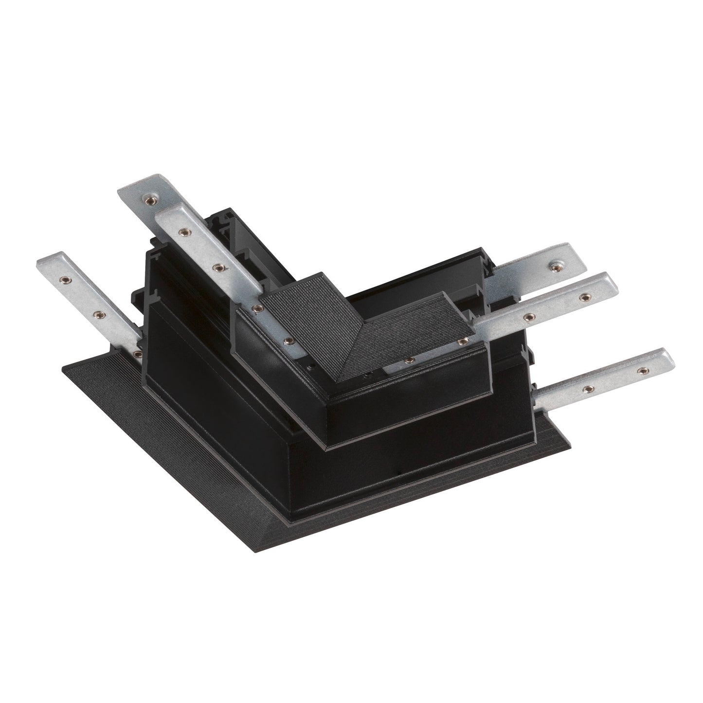 L-Verbinder mechanisch, 48V TRAC K, für Einbauschiene tief, rechts, schwarz