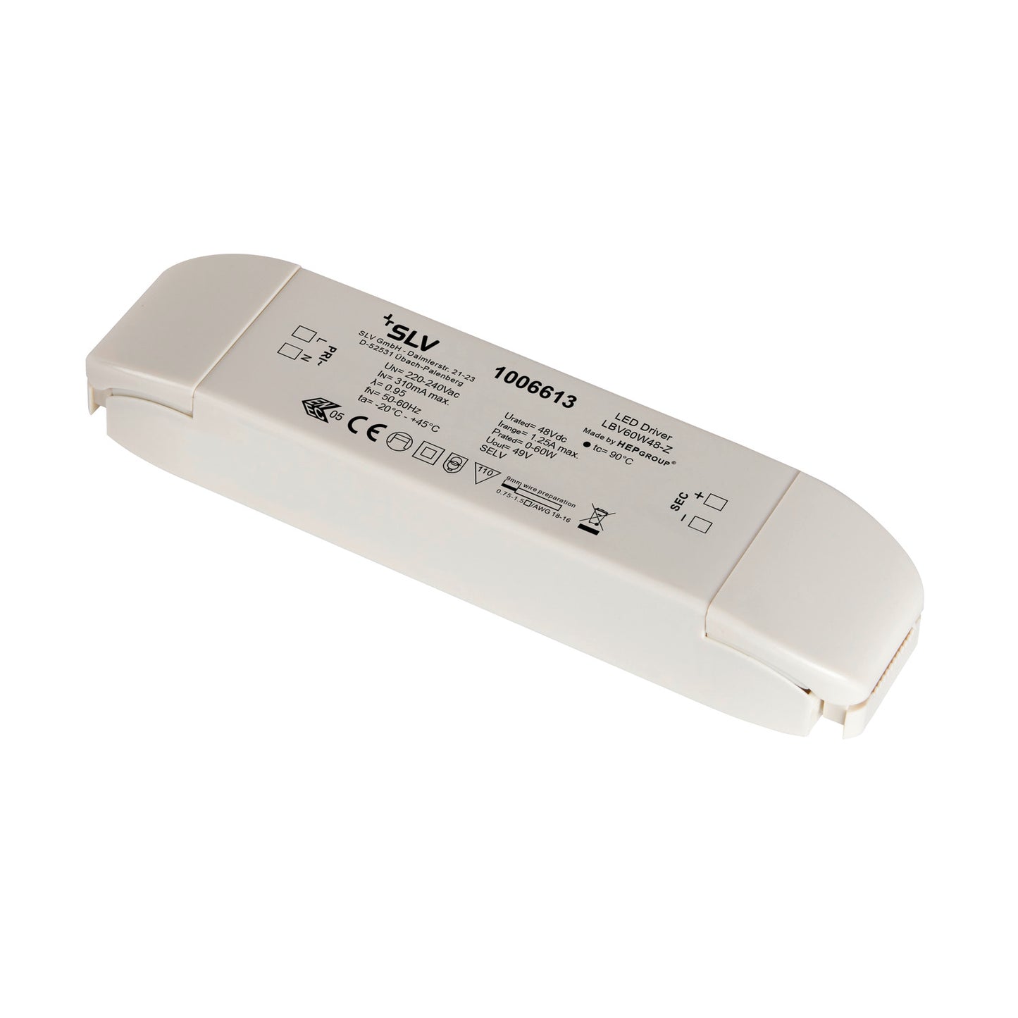 LED Netzteil, 48V 60 W weiß