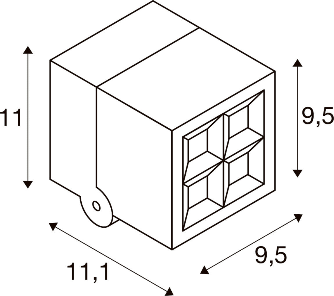 S-CUBE, Wand- und Deckenaufbauleuchte, 2700/3000 K, 15 W, PHASE, 80°, anthrazit