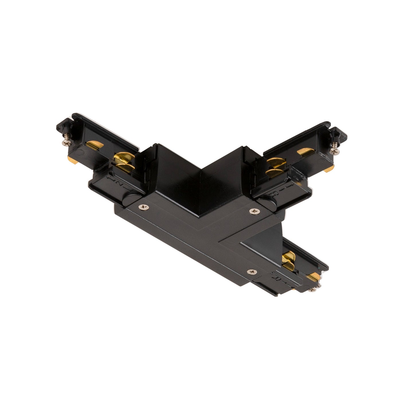 S-TRACK T-Verbinder, verstellbar, links, mit Einspeisemöglichkeit, DALI, PHASE, schwarz