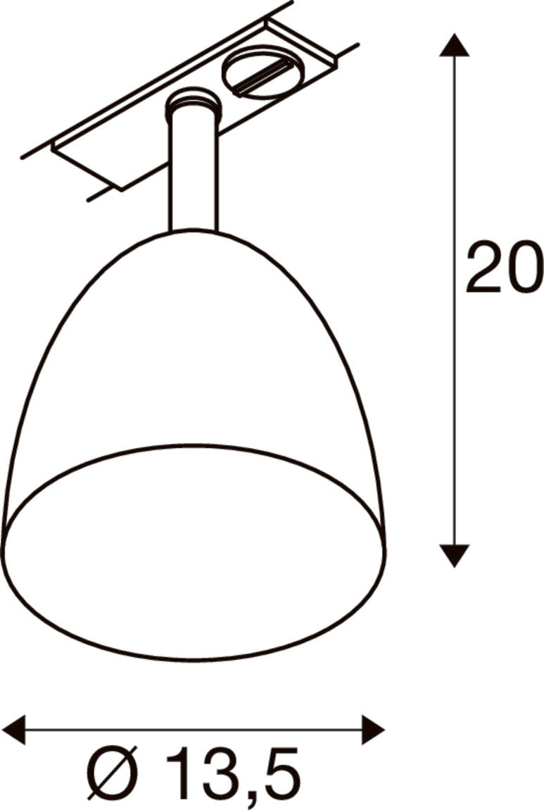 PARA CONE 14, 1 Phasen System Leuchte, GU10, schwarz/gold