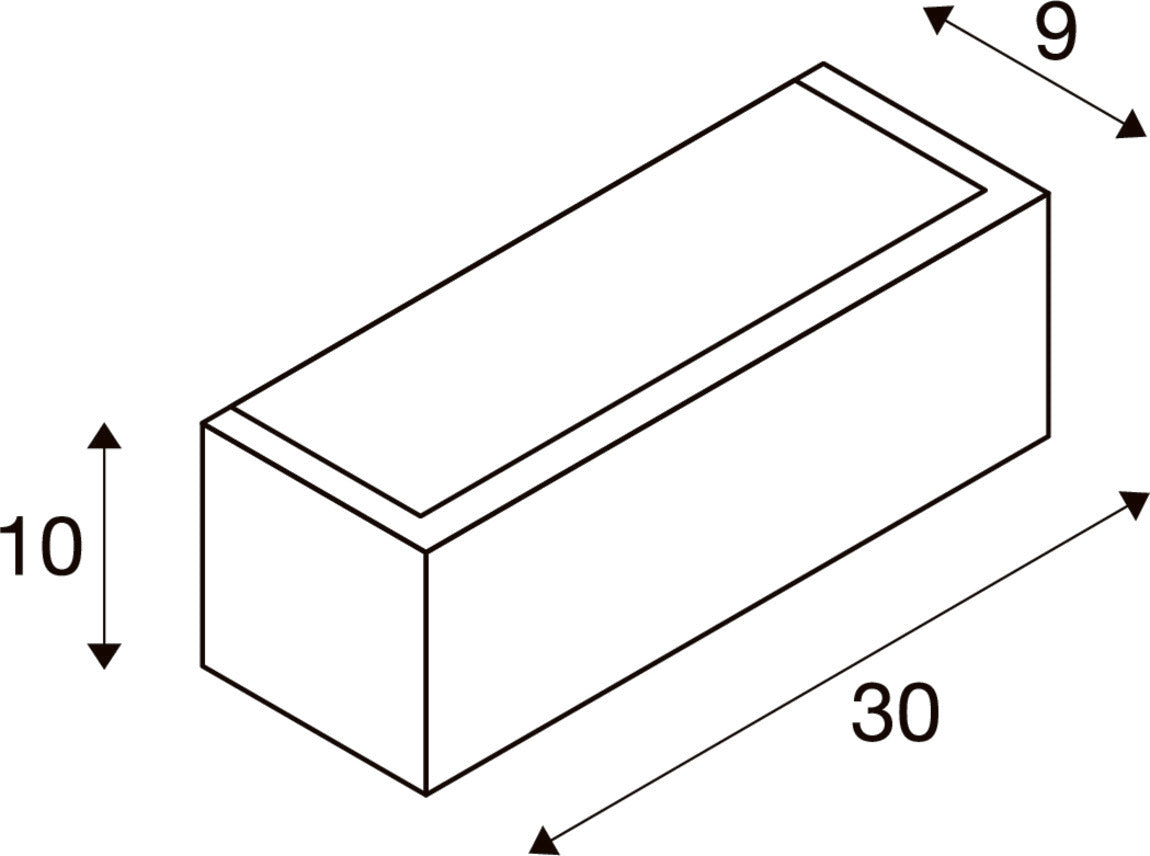 CHROMBO, Wandaufbauleuchte, quadratisch, 3000 K, 8 W, PHASE, 120°, schwarz