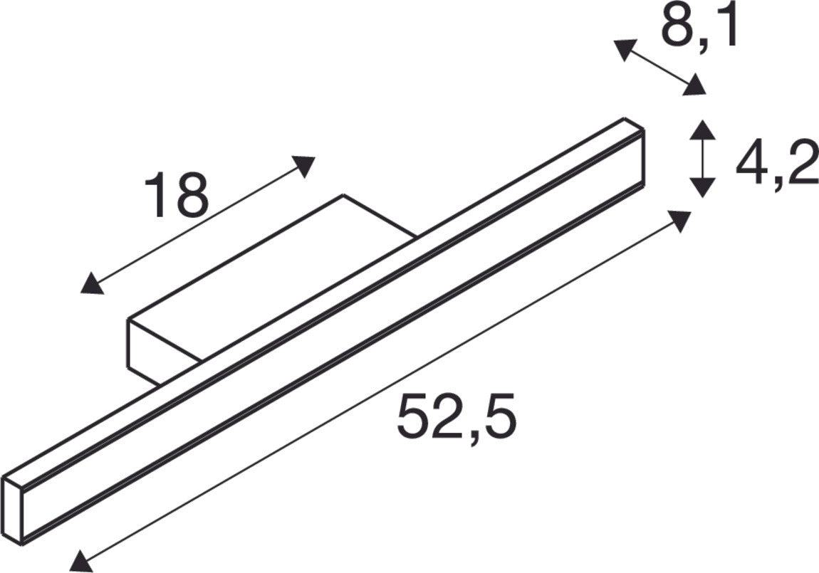 ONE LINEAR 50, Wandaufbauleuchte, UP/DOWN, 2700/3000 K, PHASE, schwarz