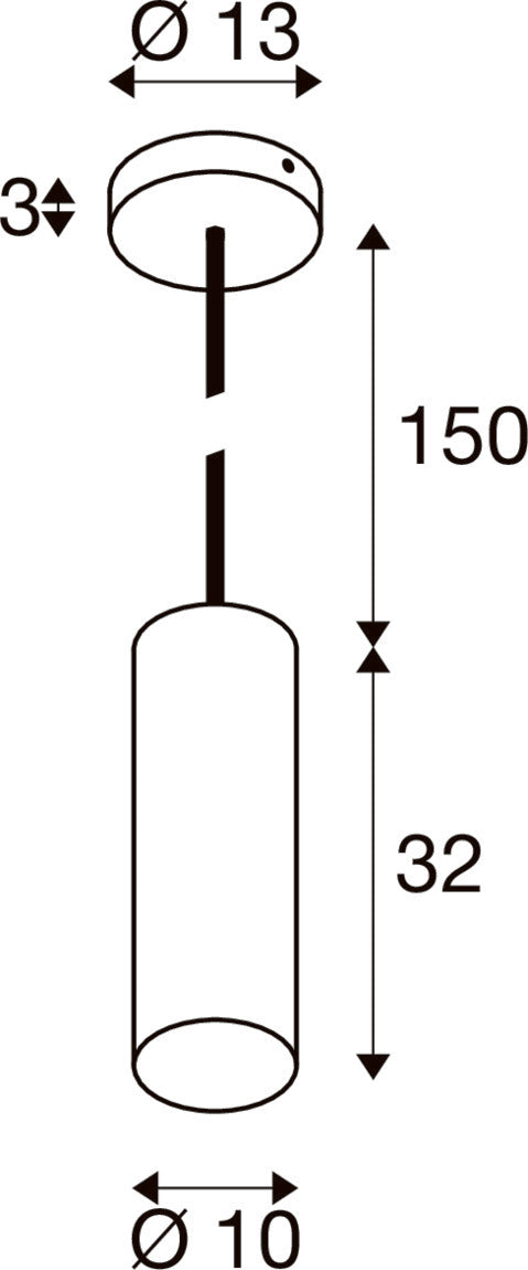 ENOLA®, Pendelleuchte, Pendellänge 150 cm, E27, 1x max. 50 W, matt schwarz