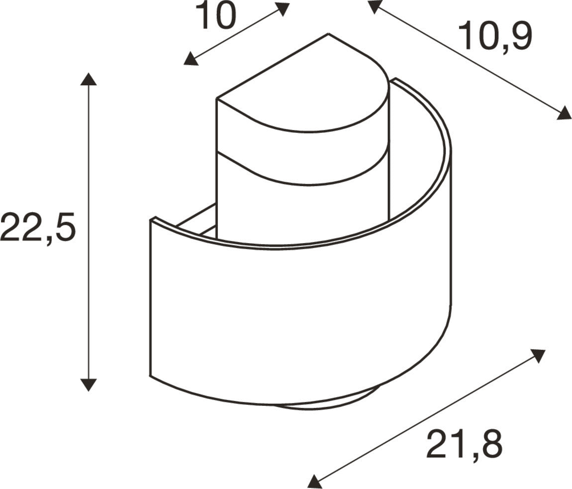 PHOTONI CYL, Wandaufbauleuchte, zylindrisch, 1x max. 13 W, E27, rost