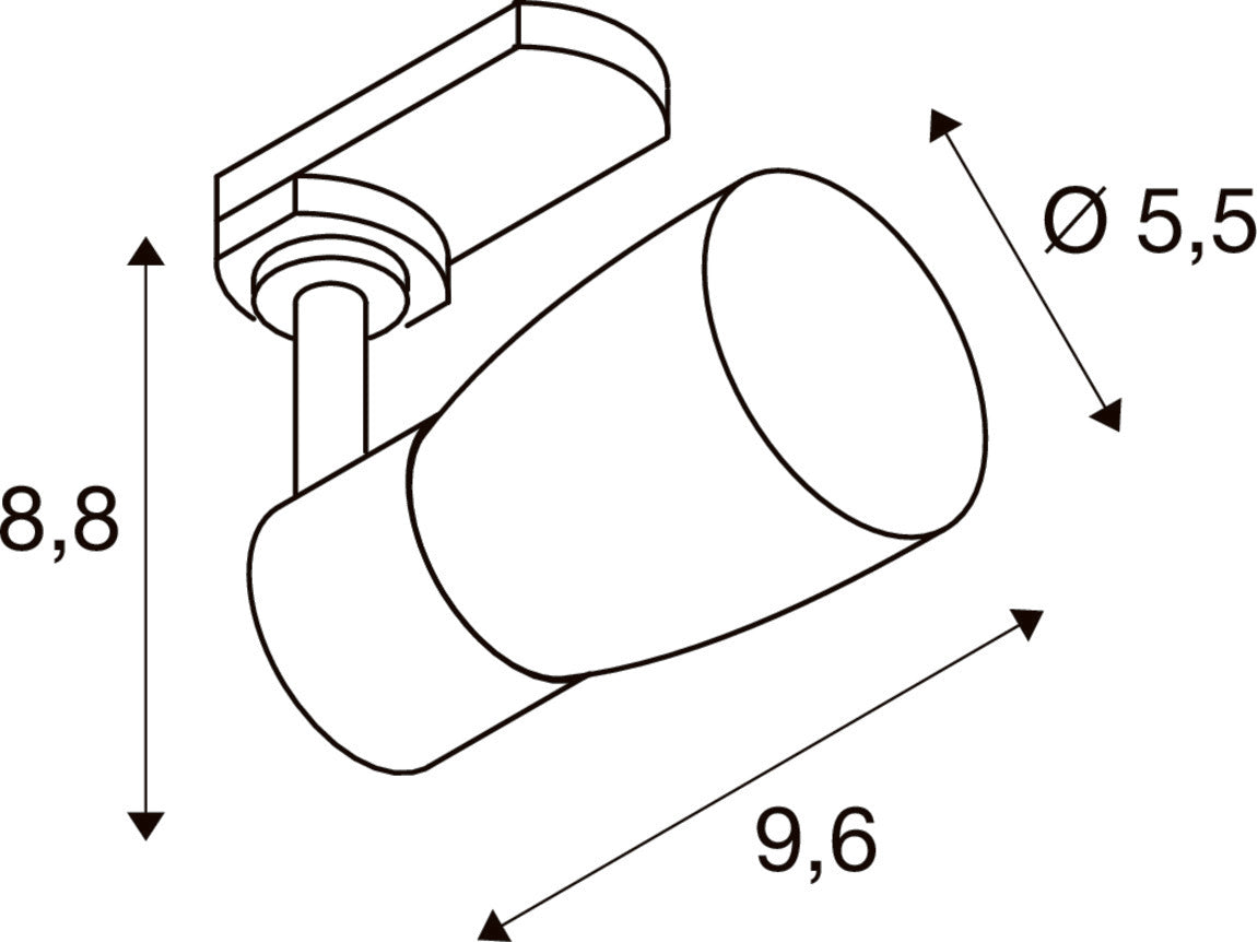 PURI 2.0 Dome, 3~ Spot, GU10, 1x max. 6 W, schwarz / gold