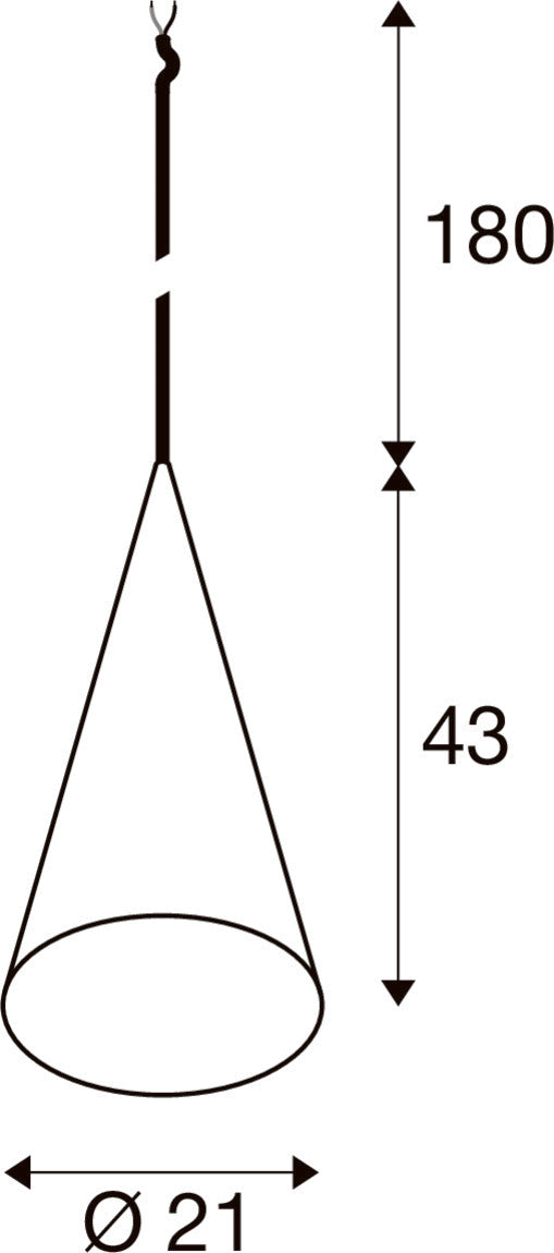 MAGICO 20, Pendelleuchte, E27, Pendellänge 180 cm, 1x max. 10 W, matt weiß