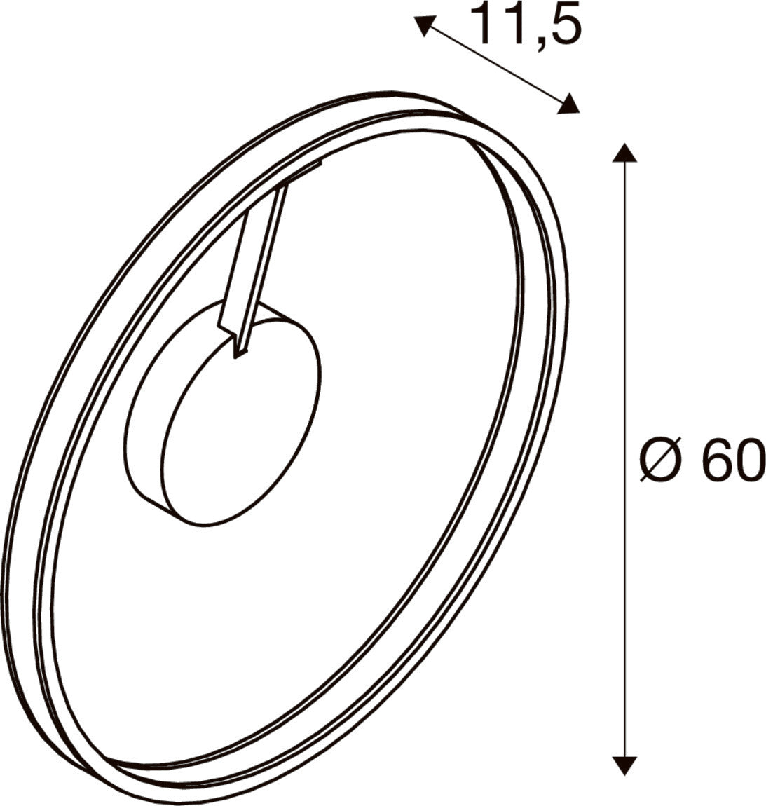 ONE, Wand- und Deckenaufbauleuchte, rund, 2700/3000 K, 23 W, DALI, Touch, 130°, messing