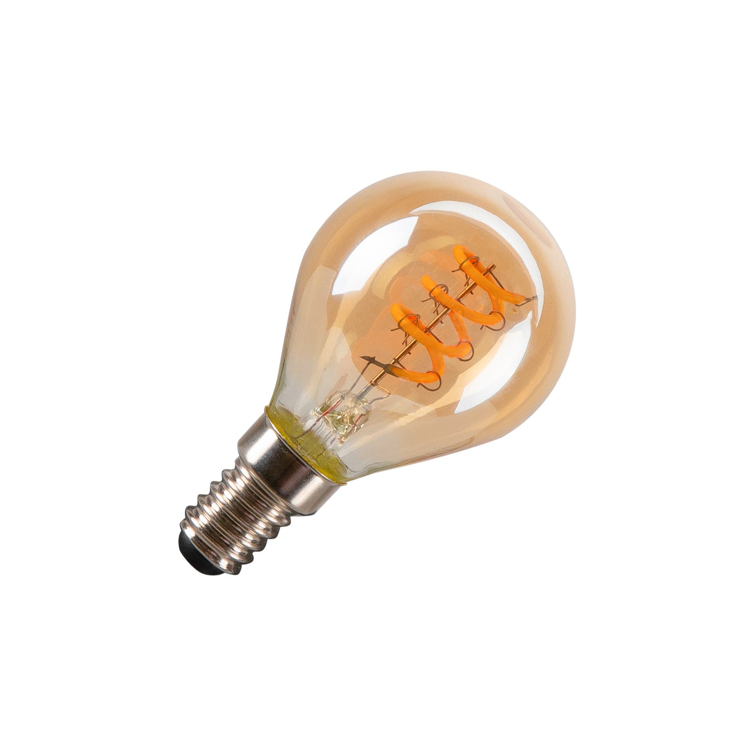LED G45, LED-Leuchtmittel, gold, E14, PHASE, 2 W, 2200 K