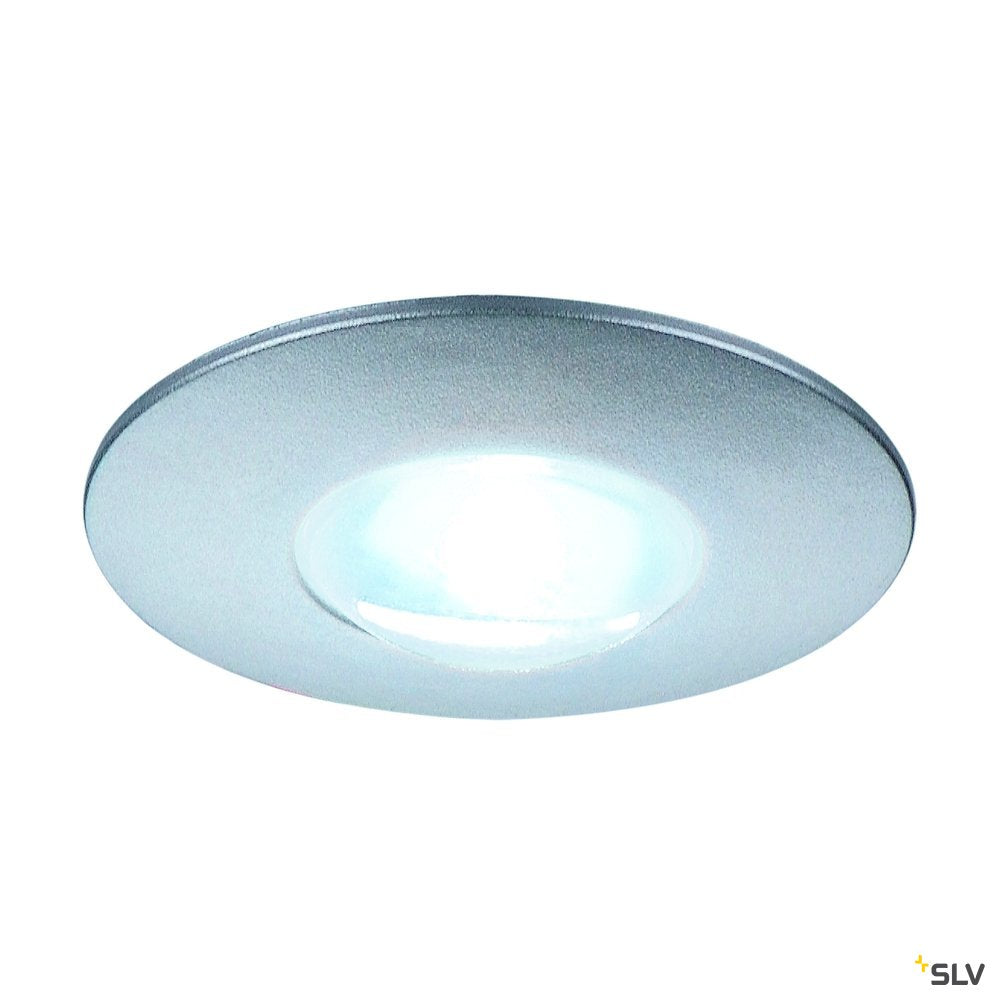 SLV DEKLED Einbauleuchte, rund, silber metallic, 1W LED, weiss, 4000K