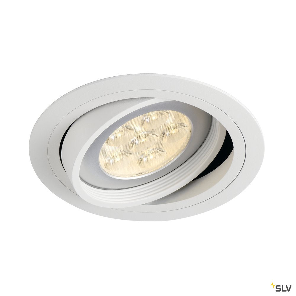 SLV NEW TRIA ES111 Downlight, rund, mattweiss, max. 75W, inkl. Blattfedern