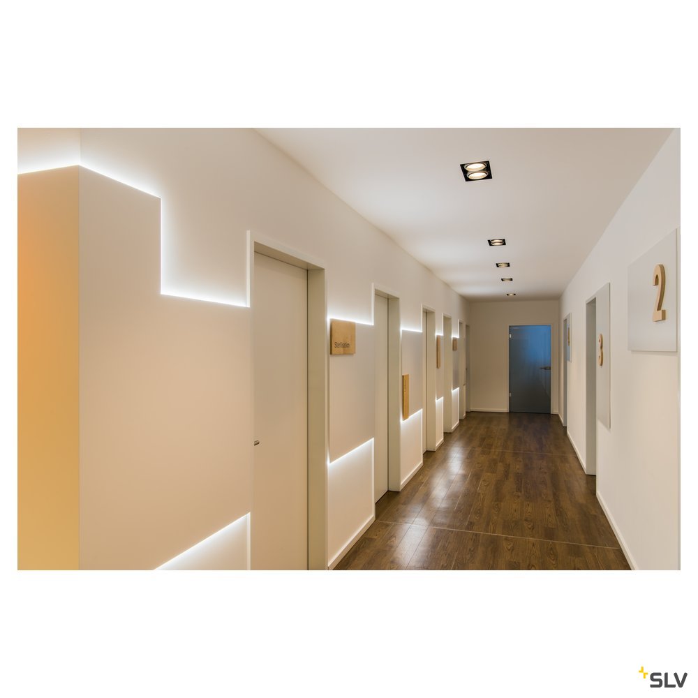 SLV AIXLIGHT PRO 2 FRAMELESS Einbaurahmen, inkl. Einbau-Kit, schwarz