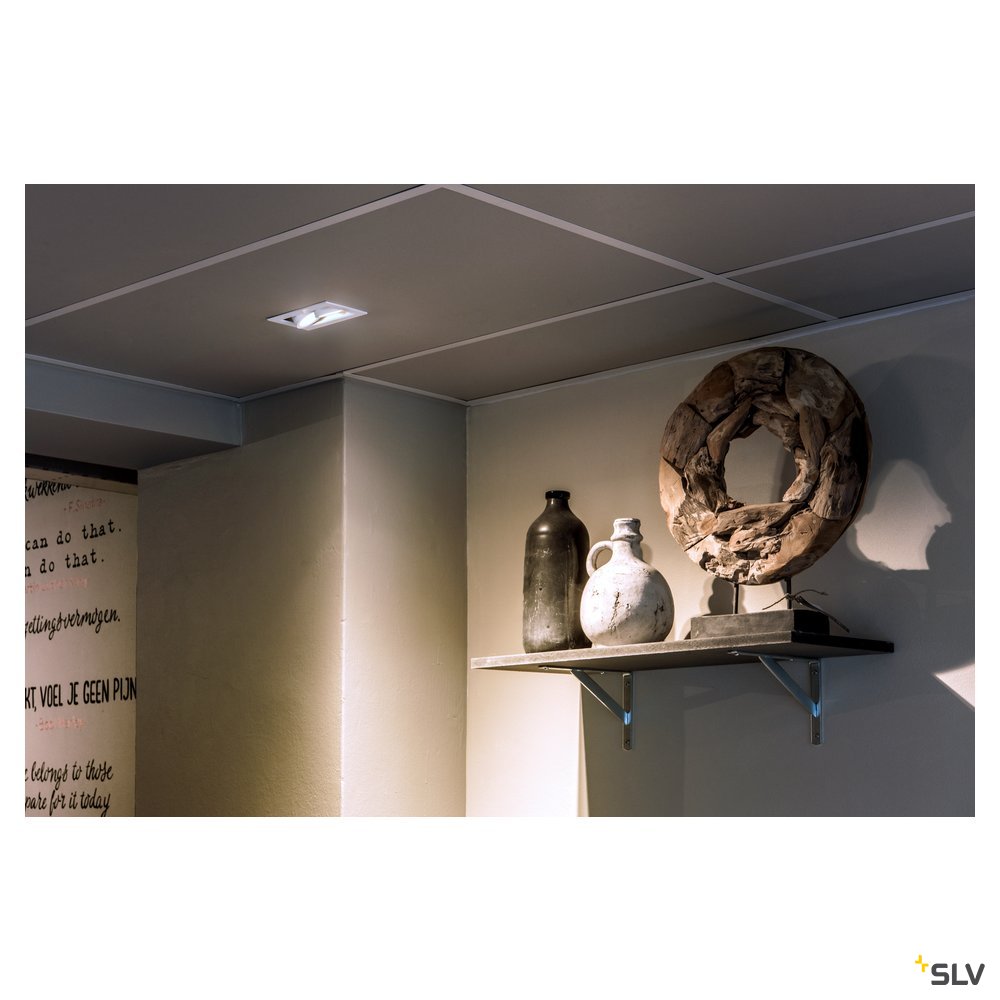 SLV KADUX 2 GU10 Downlight, eckig, mattweiss, max. 2x50W