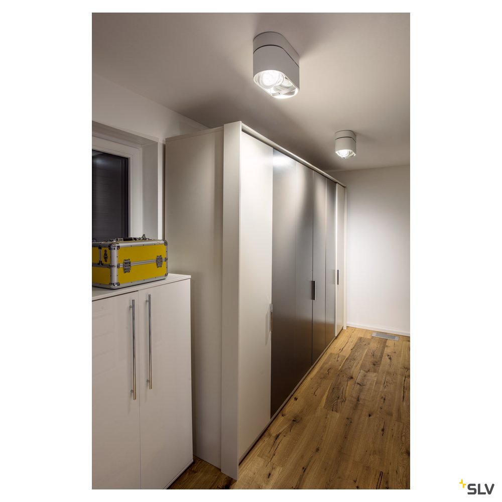 SLV KARDAMOD SURFACE ROUND ES111 DOUBLE Deckenleuchte, rund, weiss, 2xGU10, max. 2x75W