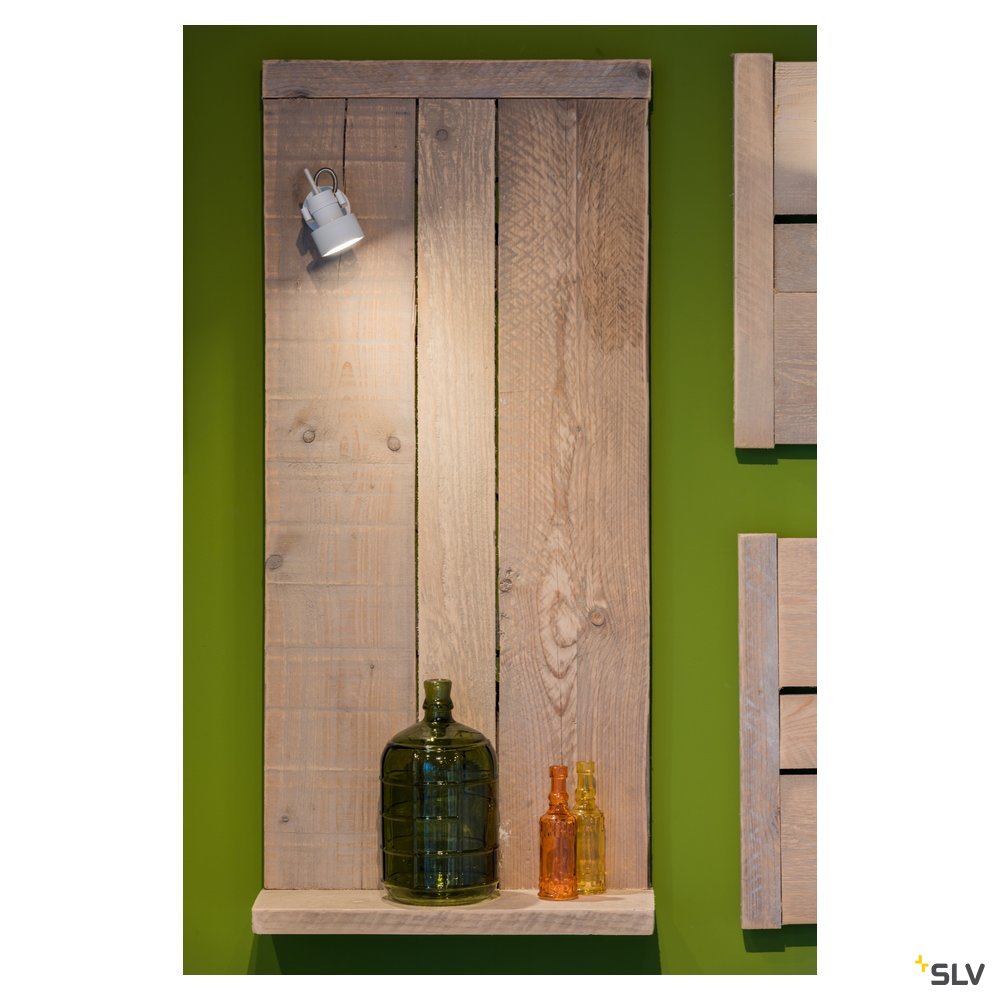 SLV INDA SPOT GU10 Wand- und Deckenleuchte, mattweiss, max. 50W
