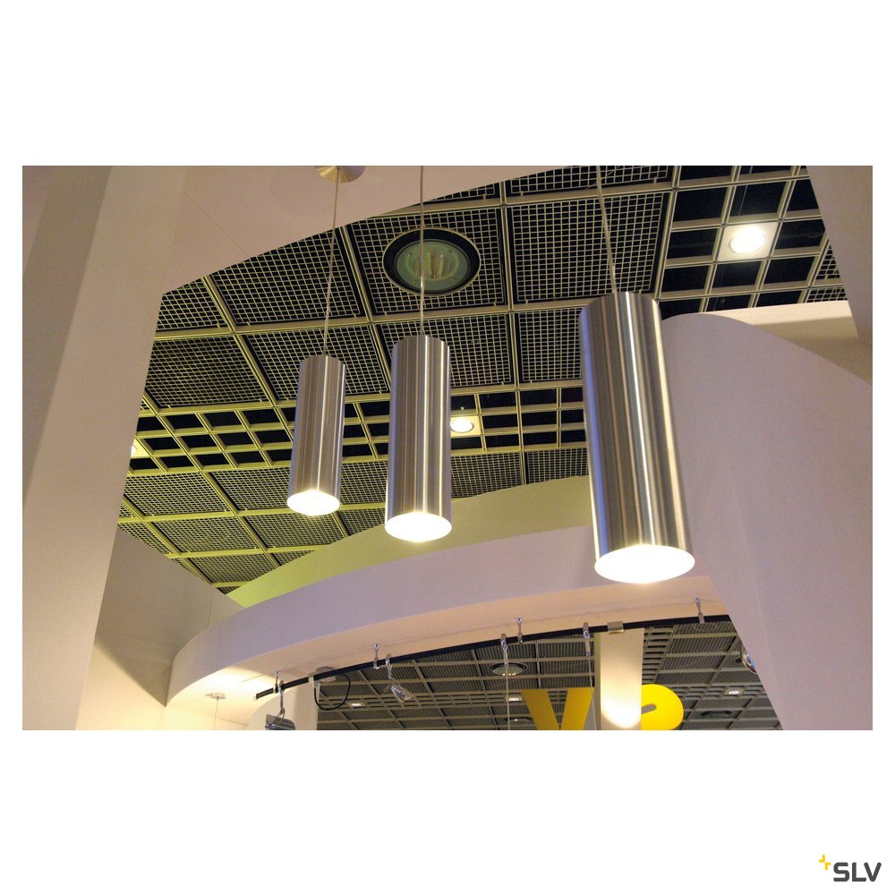 SLV ENOLA Pendelleuchte, rund, alu brushed, E27, max. 60W