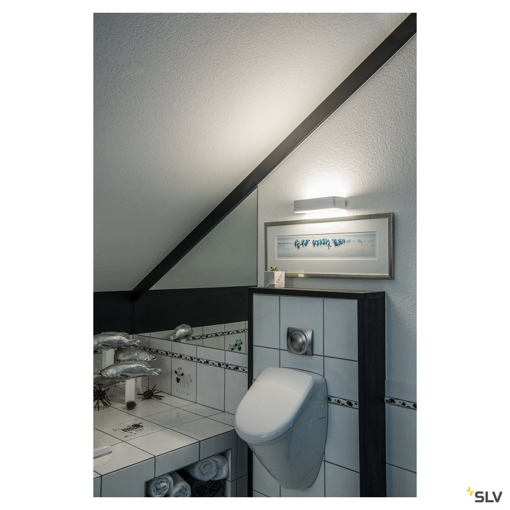 SLV Wandleuchte, WL 149 R7s, rechteckig, mattweiss, 78mm, max. 60W, up/down