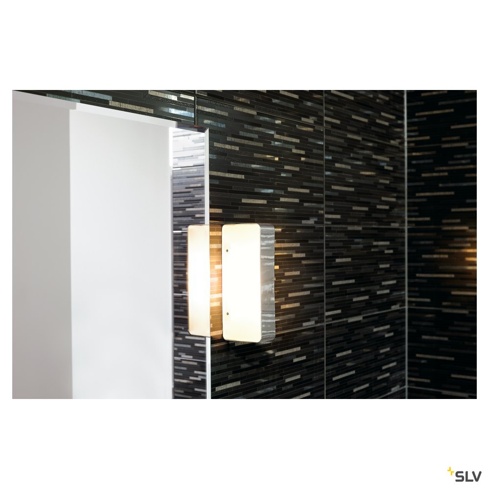 SLV Wandleuchte, WL 149 R7s, rechteckig, chrom, R7s 78mm, max. 60W, up/down
